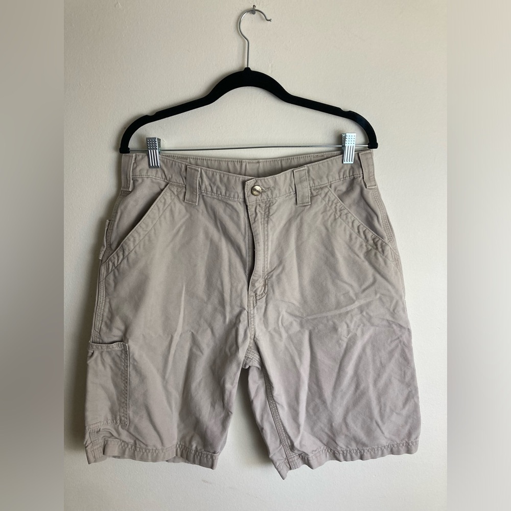 Carhartt Men’s Original Fit Shorts Utility Tan Gray Size 34 gorpcore work dad